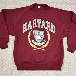Vintage 90s Champion Harvard University Crest Men's Crewneck Sweatshirt Size L